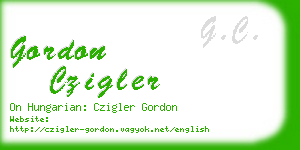 gordon czigler business card